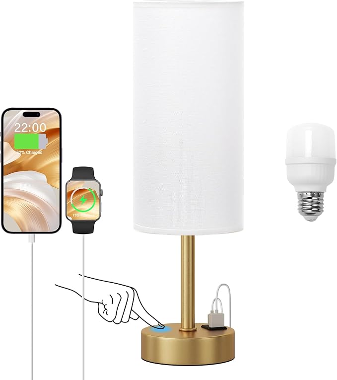 Elegant Gold Touch Table Lamp, Modern Wedding Gift by DicooolDirect