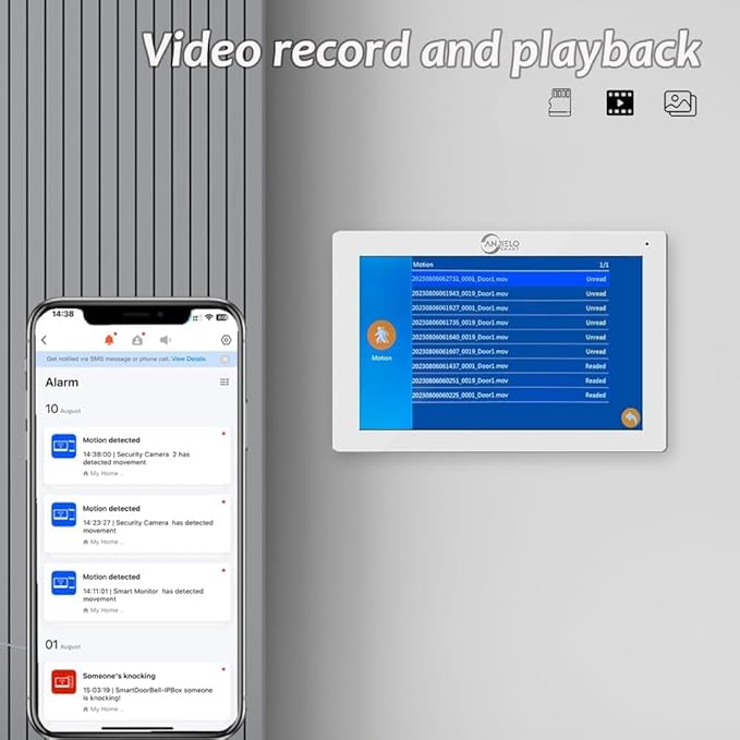 Wired Video Door Phone Apartment Intercom System, 7 Inch Touch Monitor - Image 4