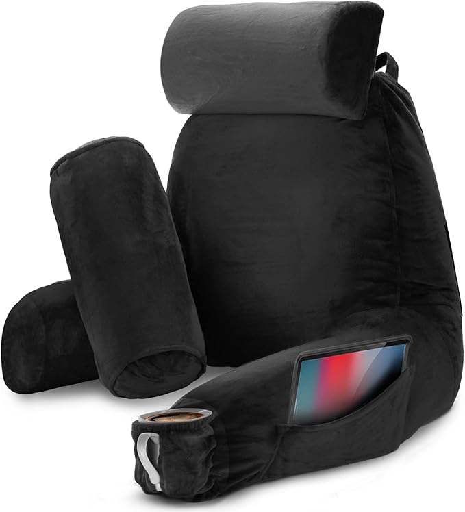 Nestl Reading Pillow with Shredded Memory Foam Includes 2 Neck and Lumber by Nestl