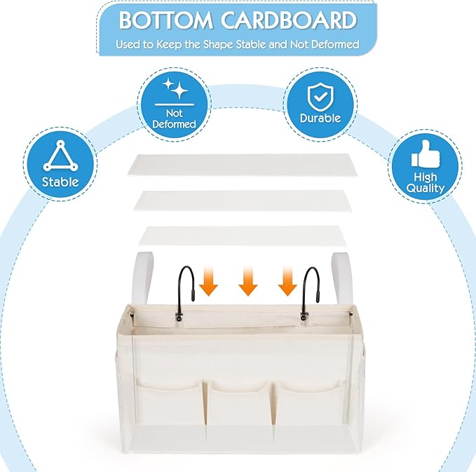 Ozzptuu Bedside Storage Caddy/Bedside Hanging Storage Bag - Image 6