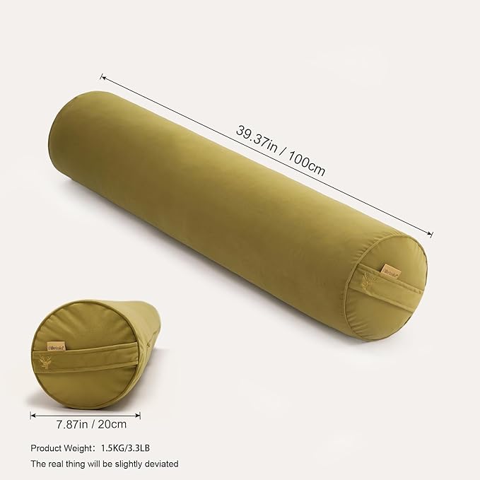 Long Round Body Pillow for Adults – Bolster Pillow for Bed, Cervical Roll Pillow - Image 2