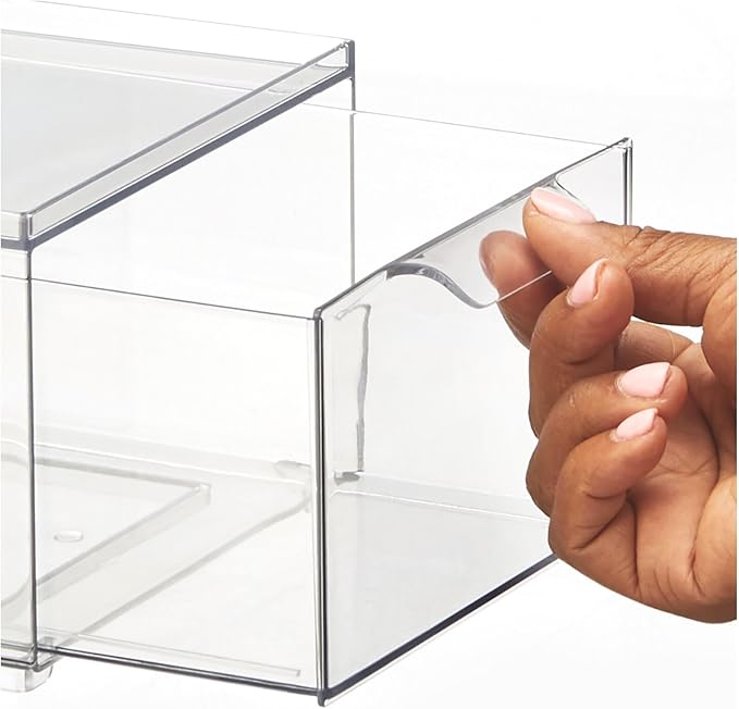 mDesign Plastic Bathroom Organizer Bin w/Pull Out Drawer - Image 5