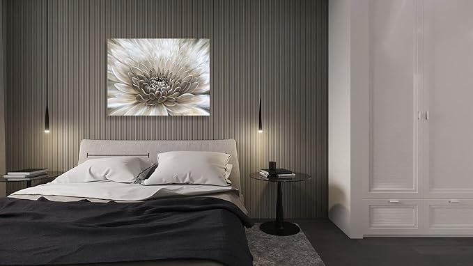 RICHSPACE ARTS Flower Wall Art in Neutral Beige Color Modern Rustic Farmhouse - Image 8