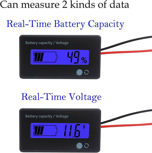 12V 24V 36V 48V Battery Meter, Battery Capacity Voltage Indicator, - Image 2