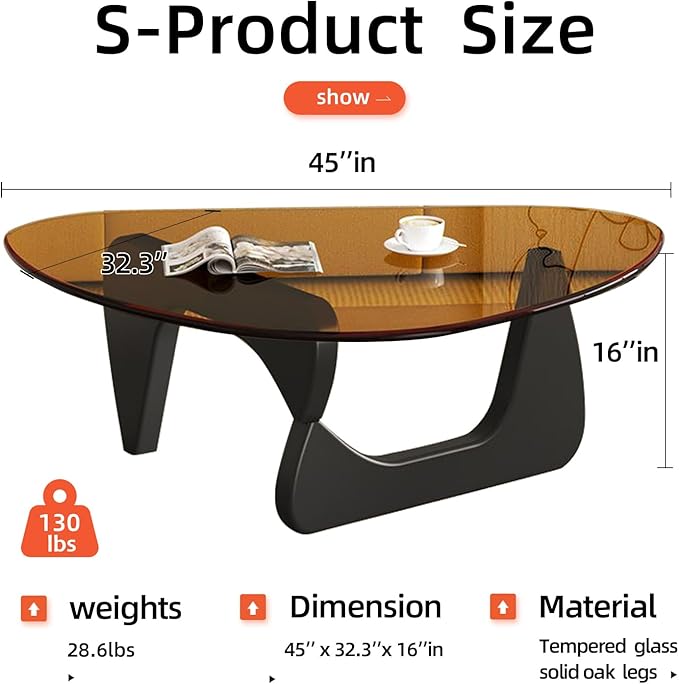 Glass Coffee Table, Mid Century Modern Coffee Table, Coffee Table - Image 2