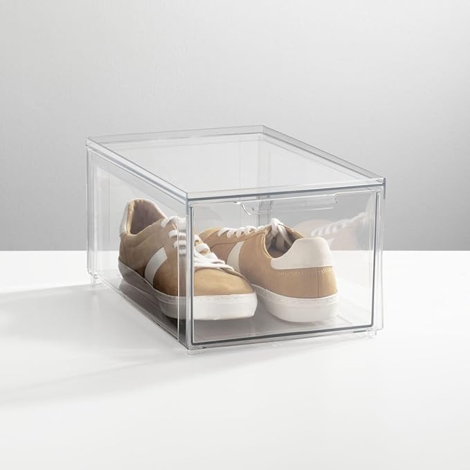 mDesign Plastic Stackable Closet Storage Organizer Bins - Image 7