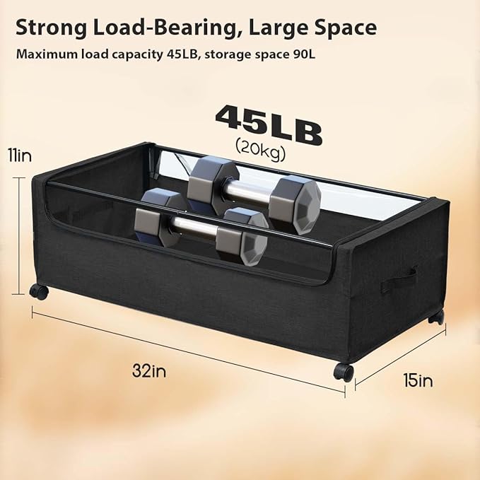 Under Bed Storage with Wheels, Under The Bed Storage Drawers On Wheels - Image 6