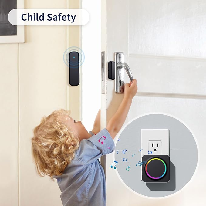 Door Chime, Door Sensor Chime When Door Opens, BITIWEND Door Entry Alarm - Image 6