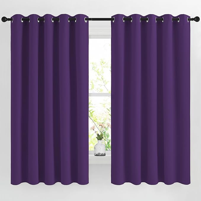 NICETOWN Blackout Bedroom Curtains 66 inches Long, Grommet Light Reducing by NICETOWN