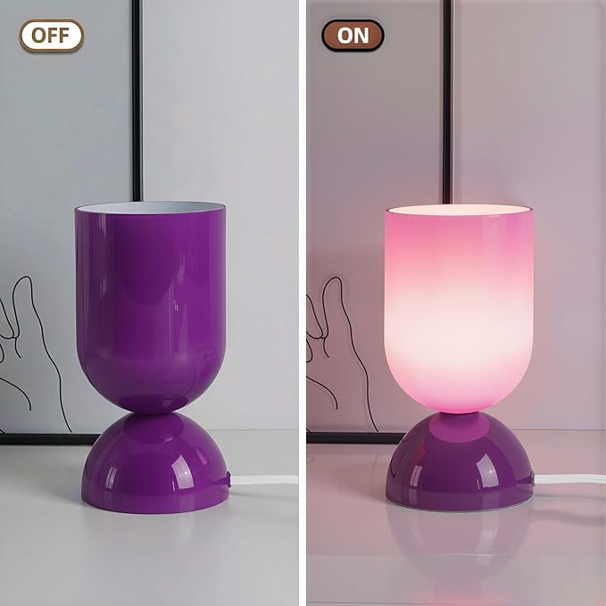 8.9" Modern Glass Table Lamp for Living Room, Dimmable Desk Lamps for Bedroom - Image 4