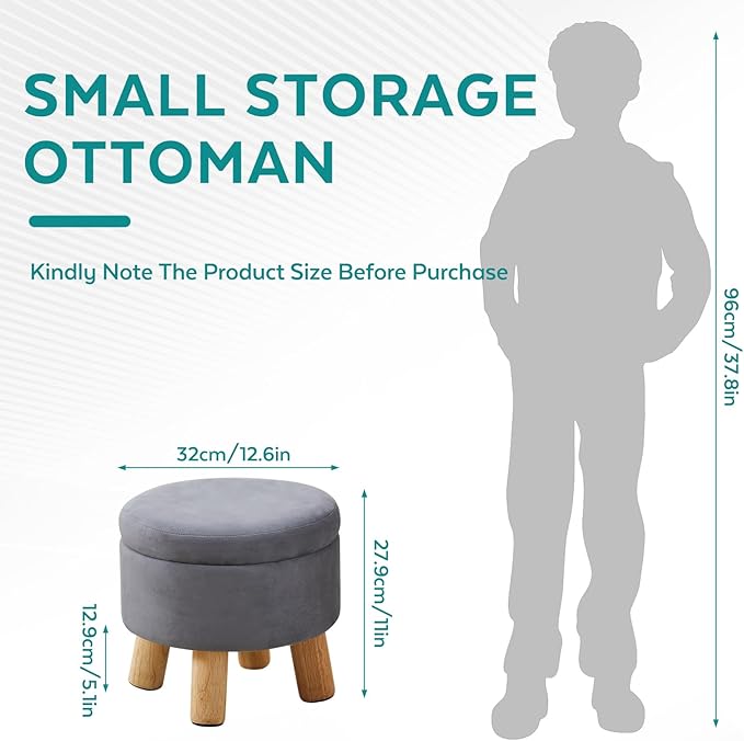 FIMIVIBI Small Foot Stool Ottoman - Image 2