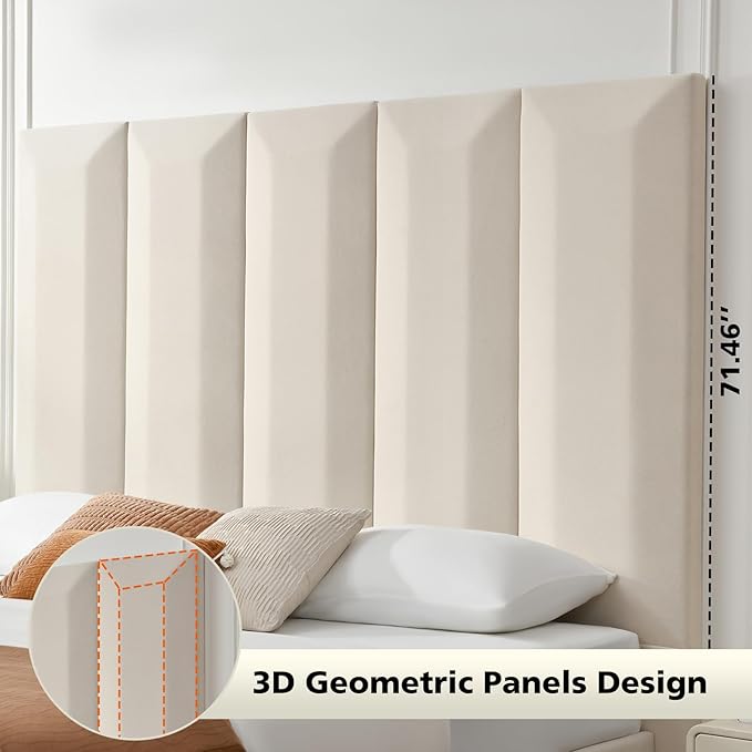 VELOCAVA King Size Upholstered Bed Frame - Image 2