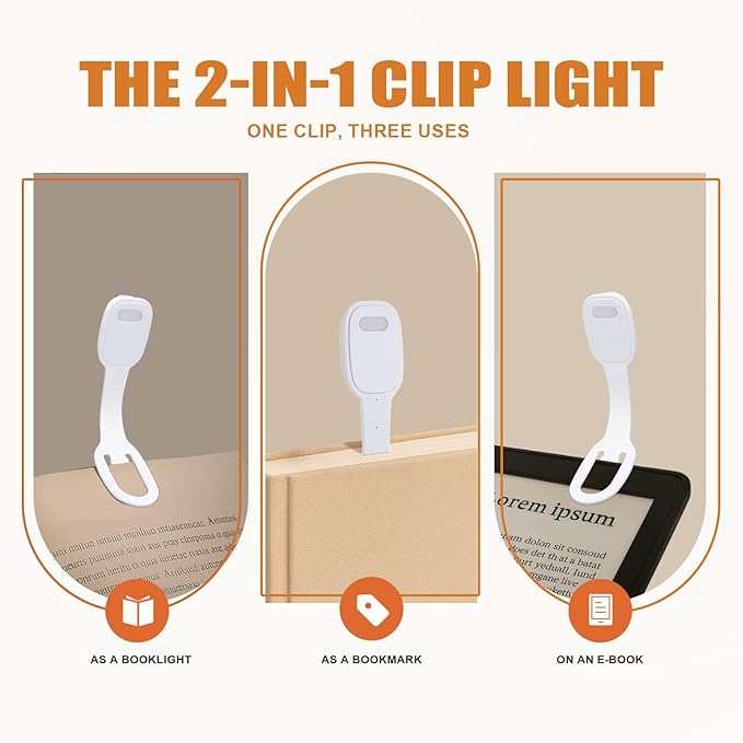 Rechargeable Book Light for Kids at Night – Portable Clip-On LED Light - Image 7