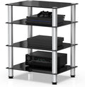 FITUEYES 4-Tier Media Stand Audio/Video Component Cabinet by FITUEYES