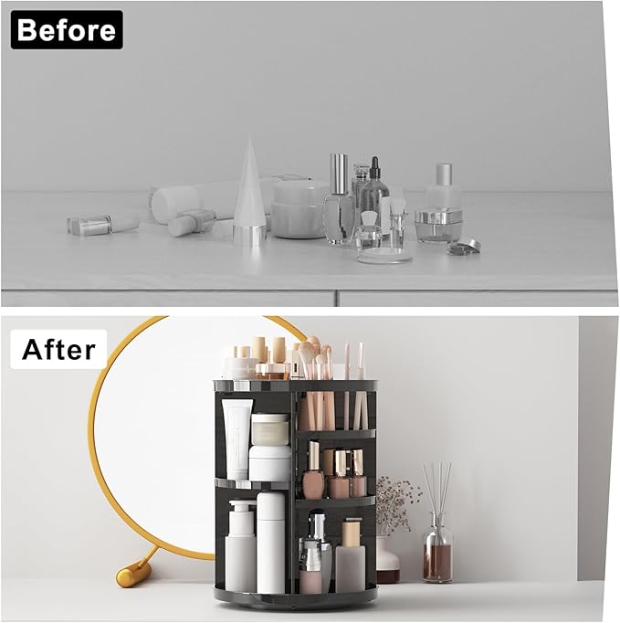 Rotating Makeup Organizer for Vanity, 360 Spinning Skincare Organizers - Image 5