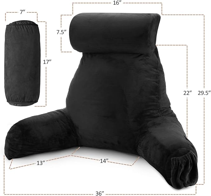 Nestl Reading Pillow with Shredded Memory Foam Includes 2 Neck and Lumber - Image 6