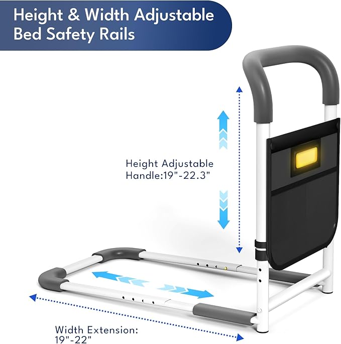 HOMEAL Bed Rails for Elderly Adults Safety, ASTM Approved Bedside Assist Rail - Image 4