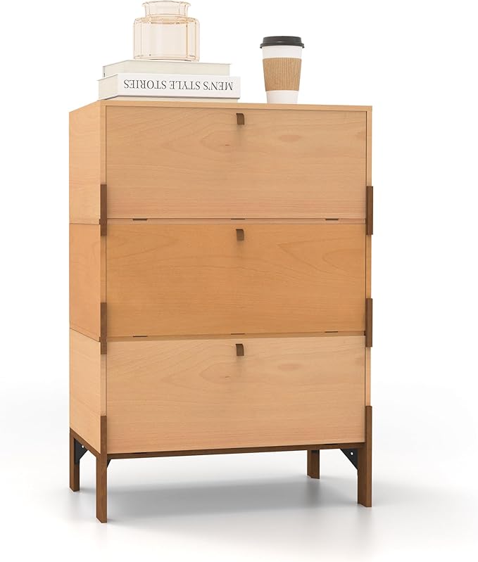 Stackable 3 Drawers Dresser, Customizable Chest of Drawers - Image 9