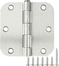 90 Pack Satin Nickel Door Hinges 3.5 x 3.5 Inch Interior 3 1/2 Inch Door Hinges by TDCHINGES