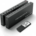 7 Way HDMI Switch 4k@60Hz HDMI Switcher 7 in 1 Out HDCP 2.0 Manual HDMI 2.0 Hub by YDF