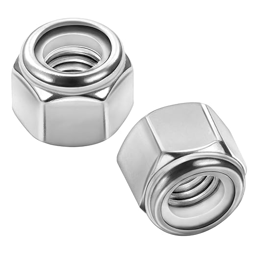 MewuDecor 5/16-18 Nylon Insert Hex Lock Nuts Locknuts, 304 Stainless Steel 18-8 by MewuDecor+Fastener