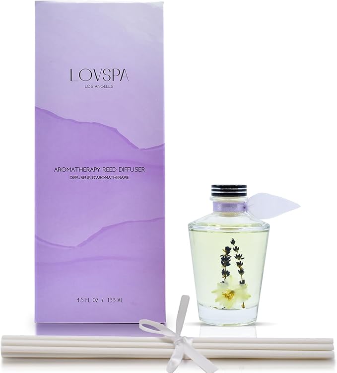 LOVSPA Reed Diffuser Set, Sleep Lavender Vanilla Scented Oil Diffuser - Image 2