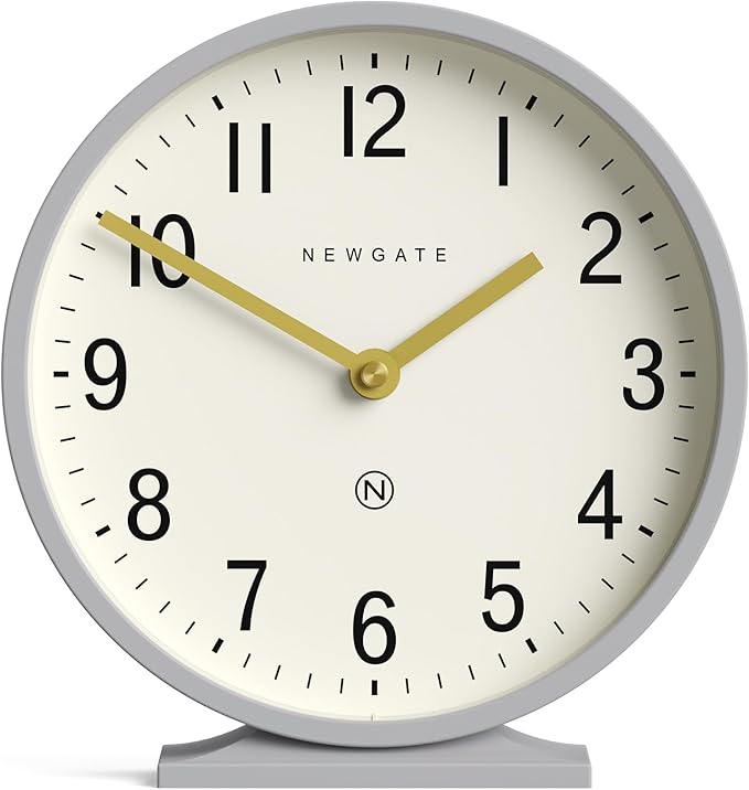NEWGATE® Q Mantel Clock | Modern Classic Round Mantel Clock | Clockwork Gray | - Image 2