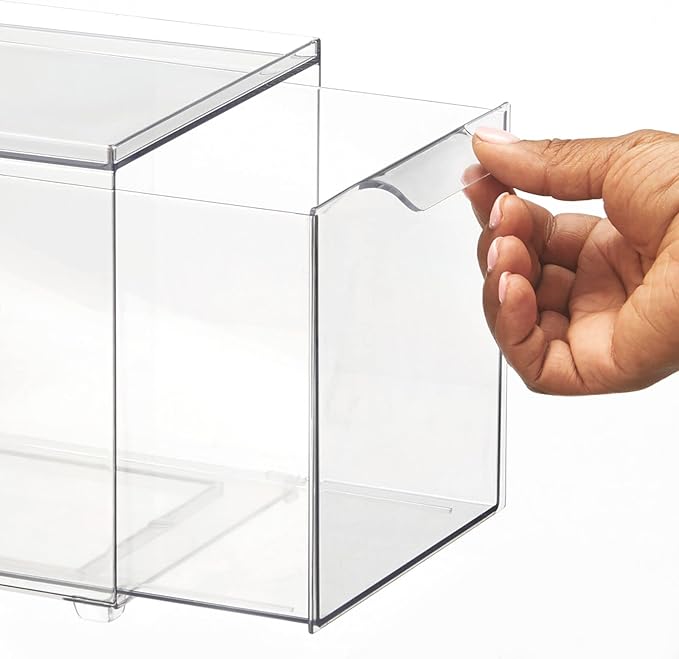 mDesign Plastic Closet Organizer Bin w/Pull Out Drawer - Image 6