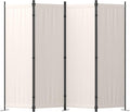 Room Divider, 4 Panel Folding Privacy Screen, 88” Portable Separating by PHONJOROO