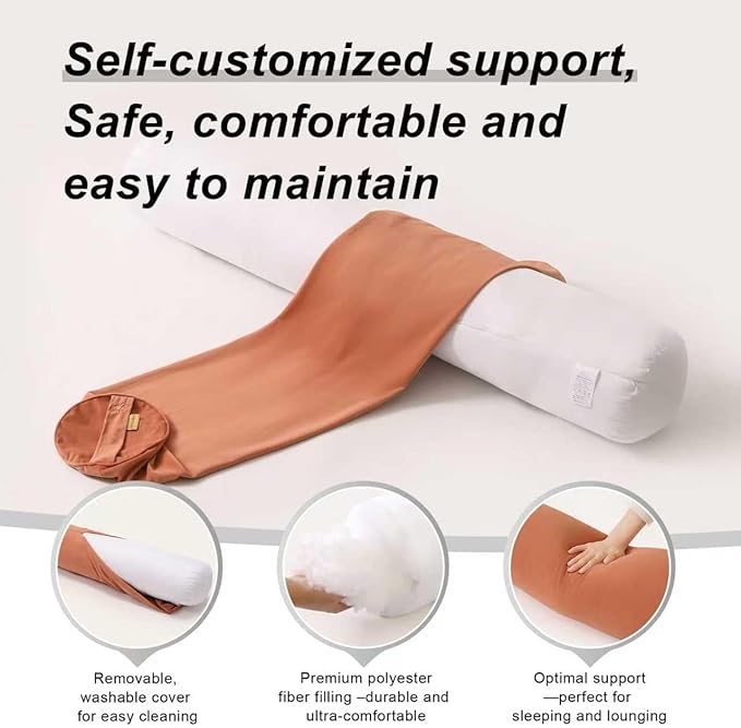 Cuddle Pillow – Body Pillow for Adults, Long Bolster Pillow for Bed, Soft & - Image 4