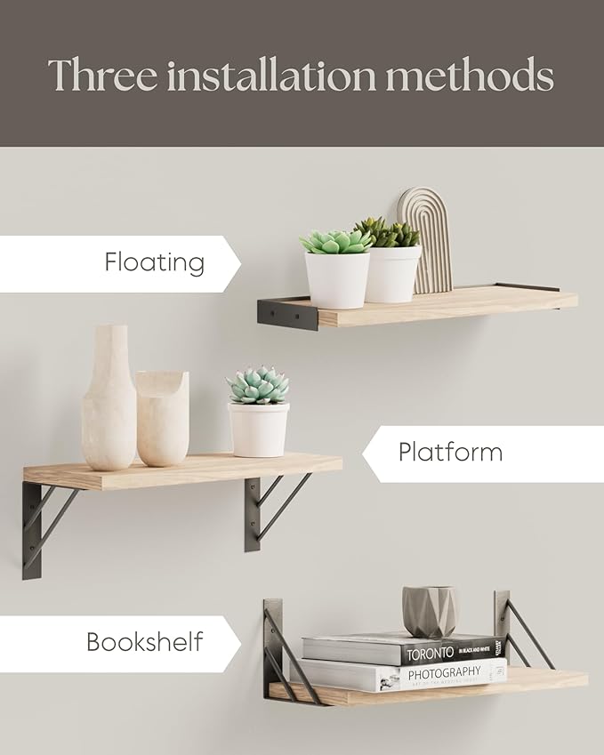 BAYKA Wall Shelves for Bedroom Decor, Floating Wall Shelves for Living Room - Image 7