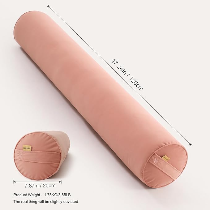 Body Pillow for Adults – Long Bolster Pillow for Bed, Round Cuddle Pillow - Image 2