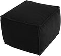 MeMoreCool Stuffed Pouf Ottoman Foot Rest Square, Corduroy Floor Pouf Foot Stool by MeMoreCool