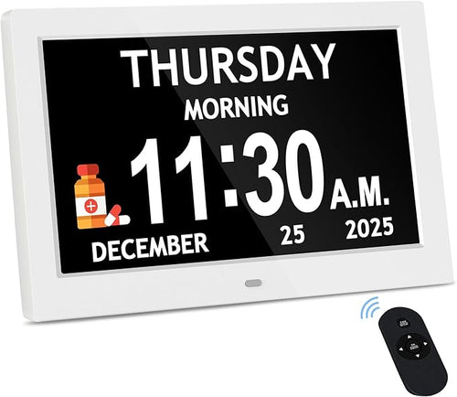 10.1'' Extra Large Digital Clock, 1280*800p HD Display, Dementia Clock by Flyruit