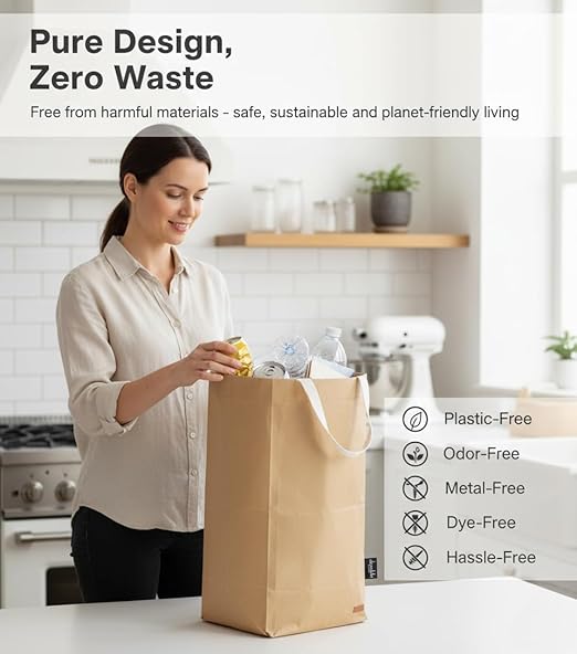 Deeablo New York Sustainable Reusable, Highly Versatile, Washable Paper Bag - Image 5