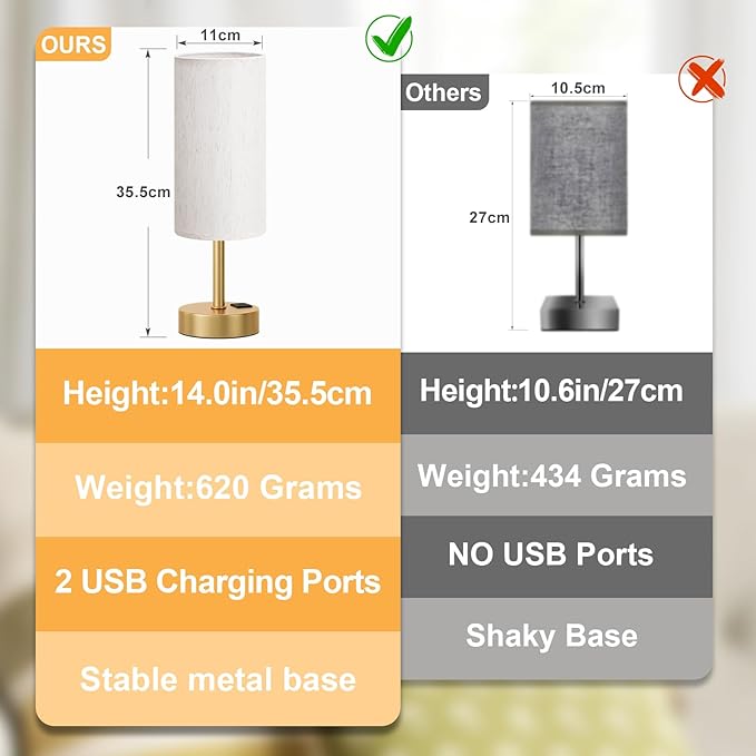 Dicoool Elegant Gold Touch Table Lamp, Modern Wedding Gift - Image 6