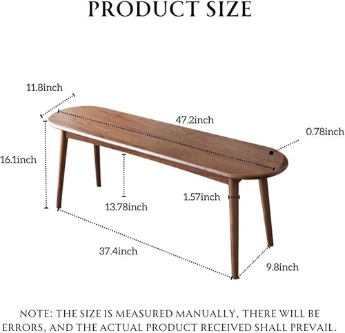 100% Solid Oak Dining Bench, Wood Bench - Image 2