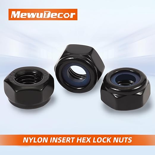 MewuDecor 1/2-13 Nylon Insert Hex Lock Nuts Locknuts, 304 Stainless Steel 18-8 - Image 3