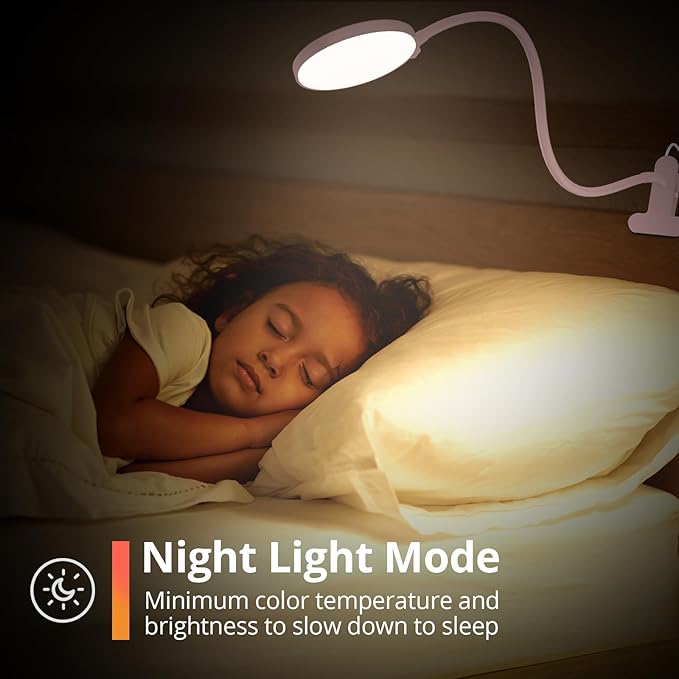 Reading Light with Remote, LED Desk Lamp Clip on RA>95 Dimmable Flexible - Image 7
