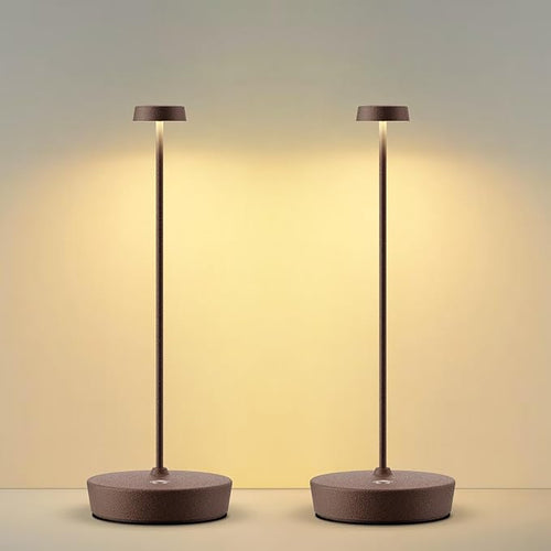 2Pack Cordless LED Table Lamp，Rechargeable Battery Desk Lamps, 3 Color Stepless by SIKEVHT