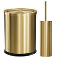 Maxdot 2 Pcs Gold Bathroom Trash Can by Maxdot