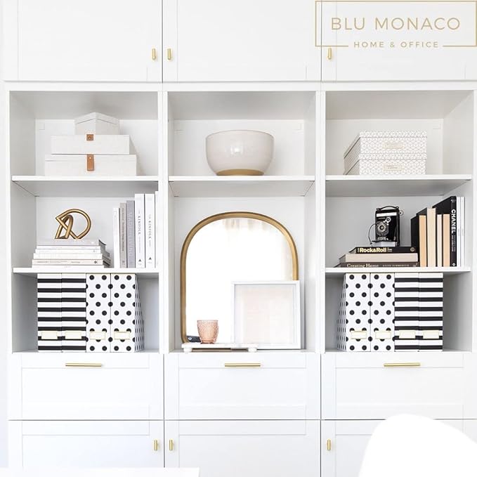BLU MONACO Set of 4 Magazine File Boxes | 2 Black & White Stripes + 2 Polka - Image 4