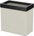 Gatco Modern Rectangle Wastebasket, Matte Pearl and Matte Black Combo by Gatco