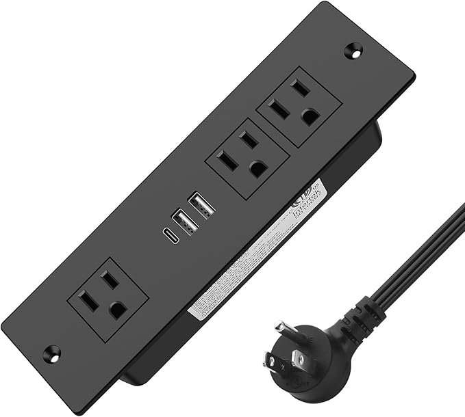 HEZI Recessed Power Strip, Furniture Drawer Outlet by HEZI