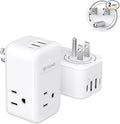 TROND Multi Plug Outlet Extender 2 Pack, 3 Way Outlet Splitter by TRONDOfficial