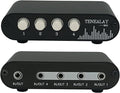 TENEALAY 4 in 1 Out / 1 in 4 Out AUX 3.5mm Stereo Audio Input Signal Source by TENEALAY