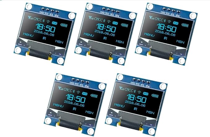 5 PCS 0.96 Inch OLED I2C IIC Display Module 128x64 Pixel SSD1306 Mini by Unknown