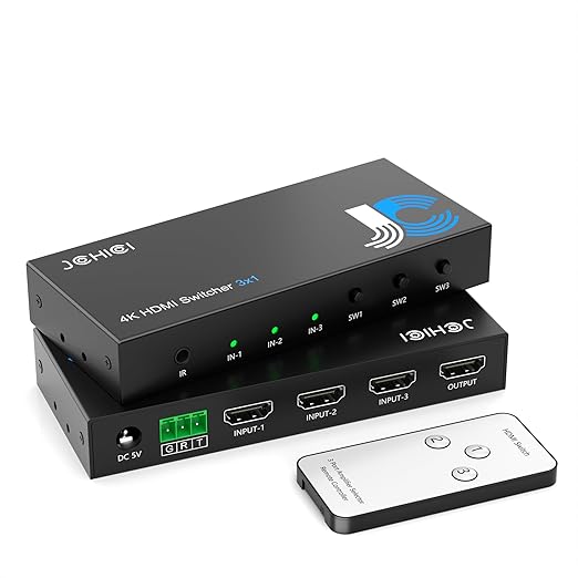 HDMI Switch 3 in 1 Out 4K@60Hz, 3Ports HDMI Switcher Splitter Selector - Image 8