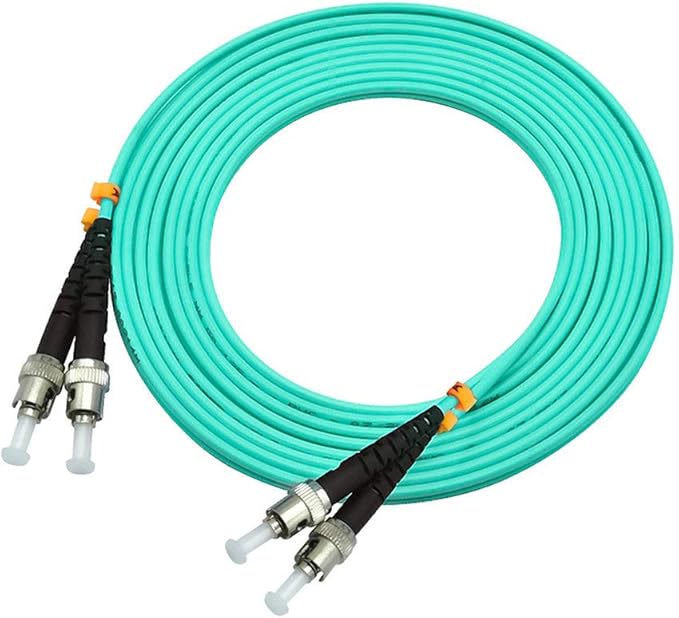 Jeirdus 10 Meters 33ft ST to ST Duplex 50/125 10G OM3 Multi-Mode Fiber Optic - Image 3
