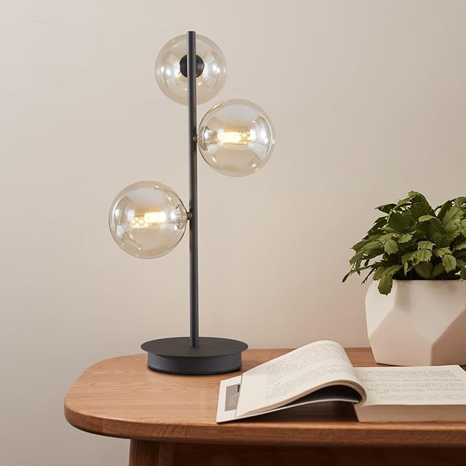 Mid Century Modern 3 Lights Globe Table Lamp Contemporary Minimalist Tall - Image 7